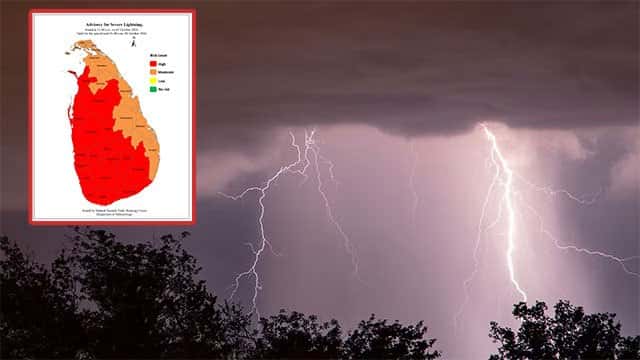 Advisory issued for severe lightning