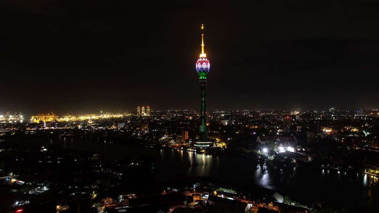 Lotus Tower lights up for America's 250th Anniversary…