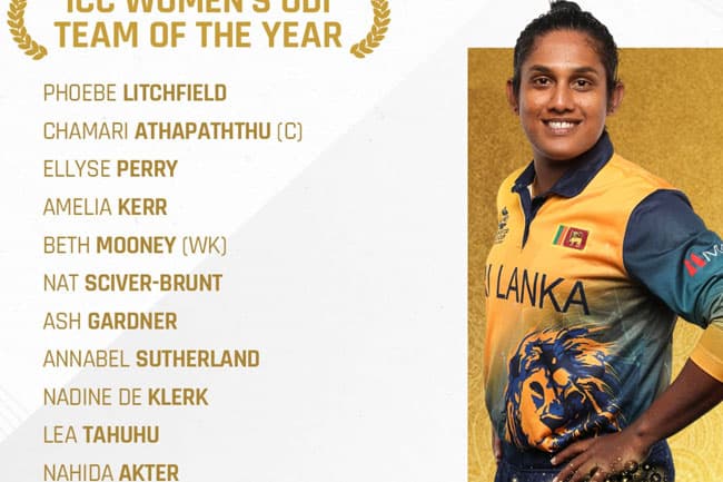 Chamari leads ICC Women’s ODI Team of the Year