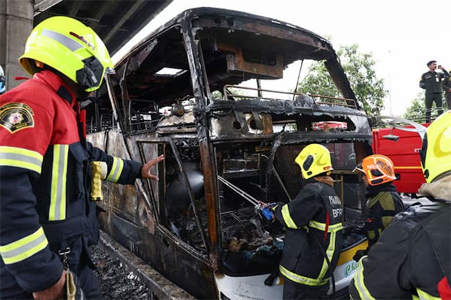 School bus catches fire in Thailand, 25 feared dead