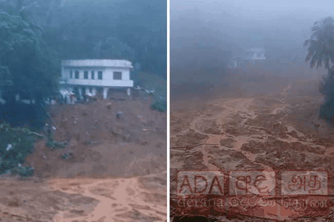 Landslide reported in Ankumbura; many persons reported missing