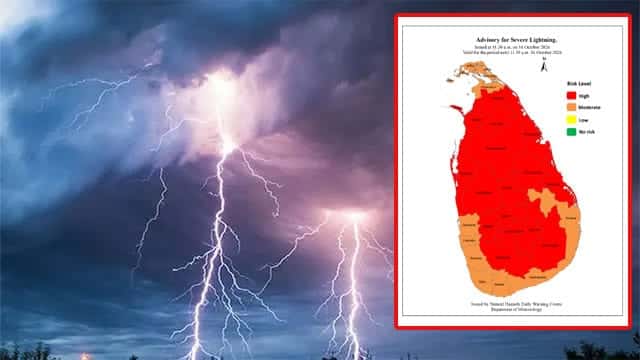 Advisory issued for severe lightning