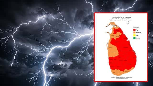 Advisory issued for severe lightning