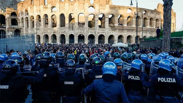 Protests sweep Italian cities amid heavy security presence, some violence reported