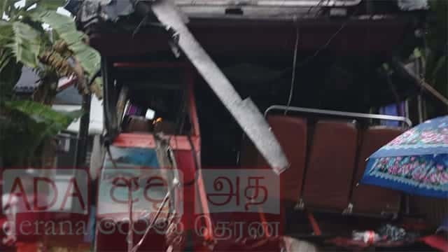 Children among eight injured in Habaraduwa bus-train accident