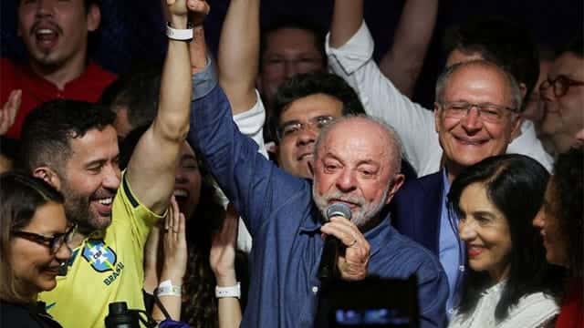 'Long live democracy' says President Lula as Brazil national anthem plays