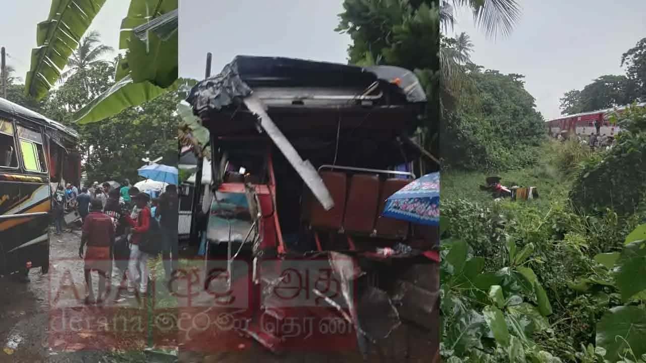 Eight students remain hospitalized after bus-train collision in Habaraduwa