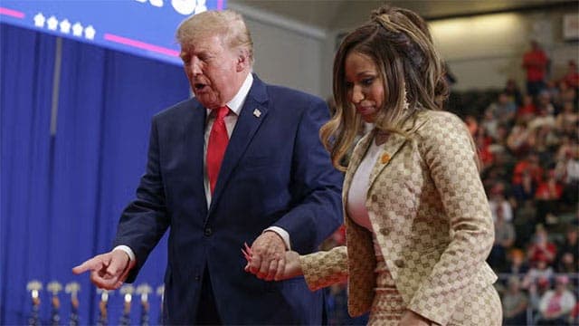 Rapper Nicki Minaj joins Trump onstage at Michigan rally