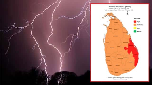 Advisory issued for severe lightning