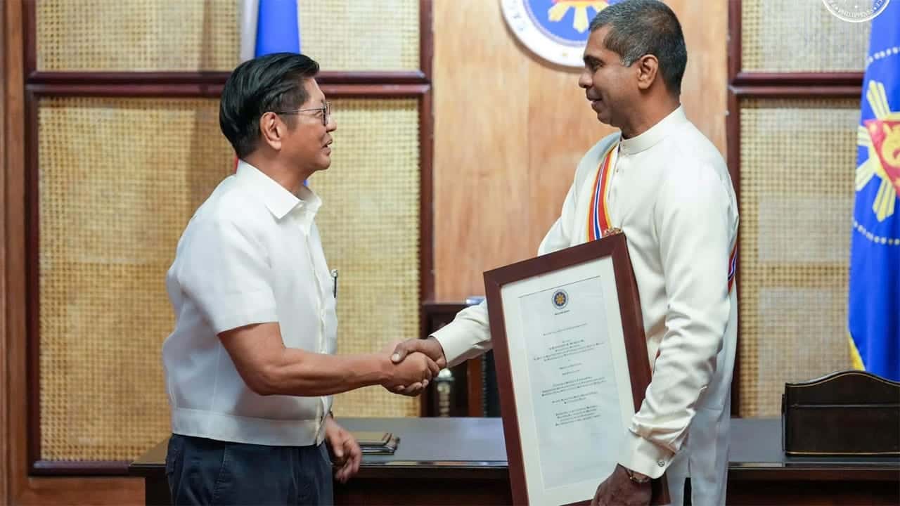 Philippines President Marcos honors outgoing Sri Lankan envoy