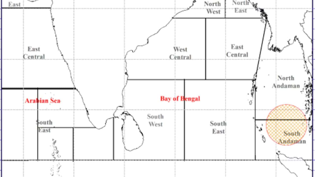 Low-pressure area forms over Andaman Sea; naval & fishing communities cautioned
