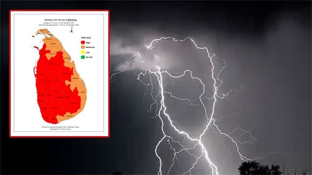 Advisory issued for severe lightning