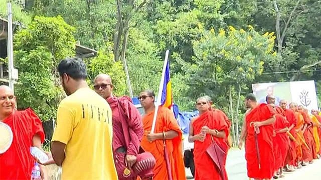 Foot march calling for Gnanasara Thero’s release continues for third day